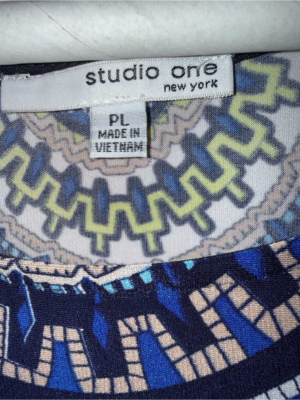 Studio One Coral Maxi with Blue and Navy Medallion Print - Picture 2 of 3